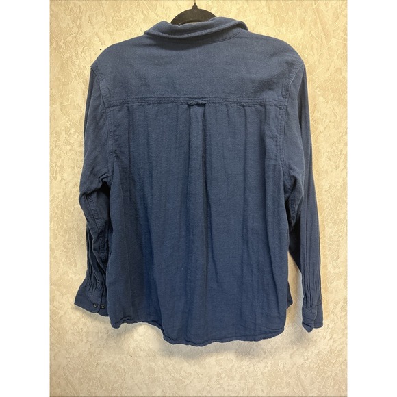 Woolrich Button Up Shirt Women's Extra Large Flannel Blue Outdoor - Picture 3 of 6